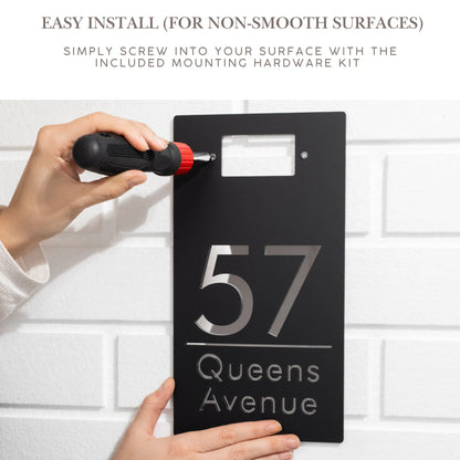 Personalized Solar Modern Door Plaque